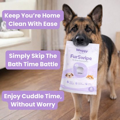 FurSwipe™ No-Rinse Cleaning Pet Mitts
